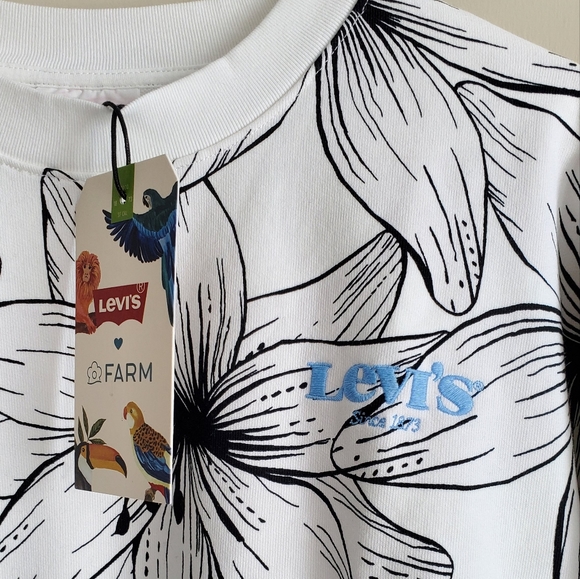 ♥️LEVI'S CROP TOP SIZE S New - Picture 3 of 9